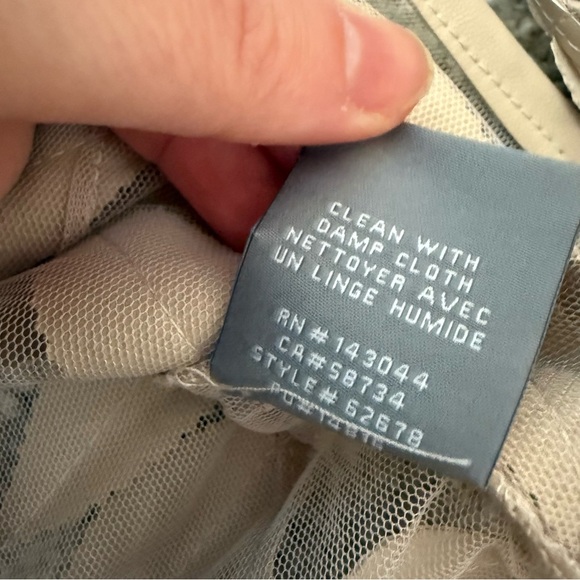 Bagatelle Women's Faux Leather Leaf Mesh Zip-Up Jacket Size X-large Beige‎ Taupe - Picture 10 of 13